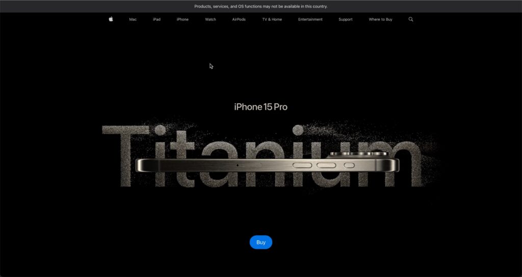 Apple iPhone 15 - Example of Sales Landing Pages